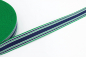 Mobile Preview: Gurtband Streifen blau/weiß/grün 30 mm (1 m)